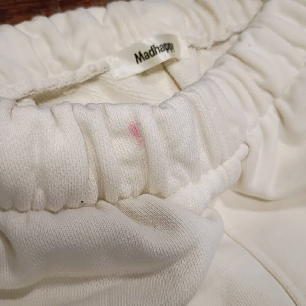 Madhappy Off White Sweatpants XS With Colorful Logo Elastic Waistband - Picture 4 of 10